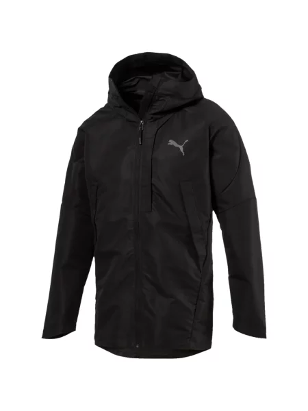 Pelerină de ploaie Puma cu glugă negru