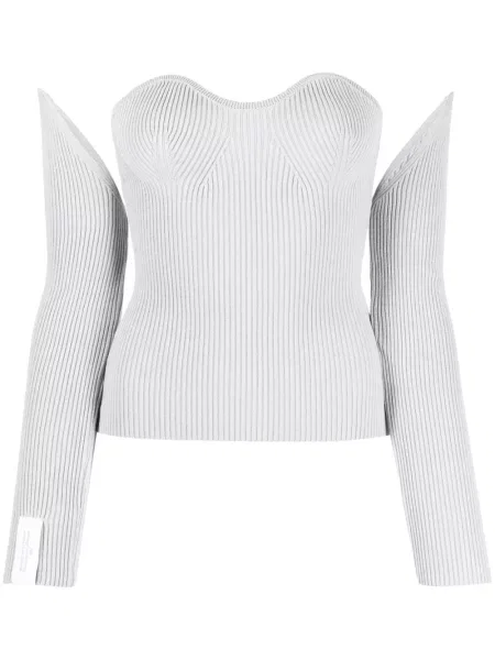 Top Rokh prążkowany szary