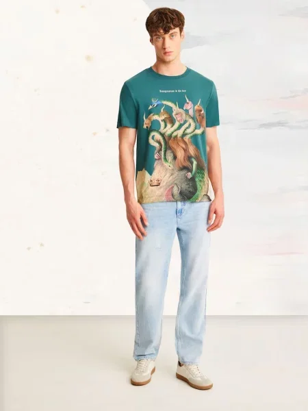 Тениска Medicine с принт зелено