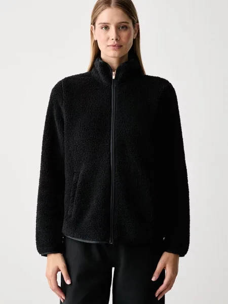 Skechers hanorac din polar pentru femei SKECH-SHERPA JACKET negru