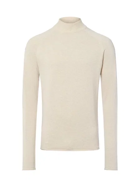 Nils Sundström sweter z dzianiny Mężczyźni marmurkowy M biały