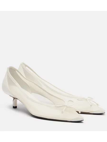 Usnjene salonarji Jacquemus bela