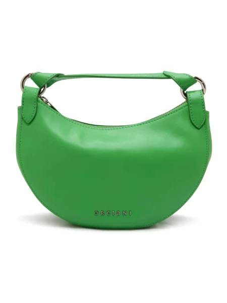Mała mały torebka skórzana Orciani skórzana zielona