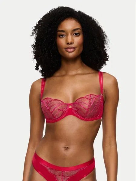 Triumph Pusiau dengta balcony bra liemenėlė Palina Sea Full Of Stars raudona