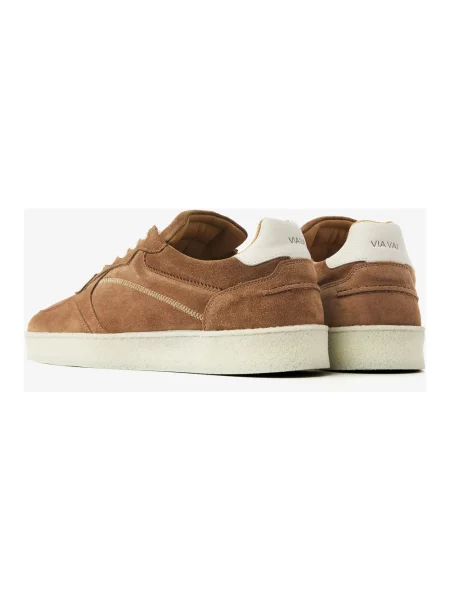 Sneakersy Via Vai skórzane brązowe