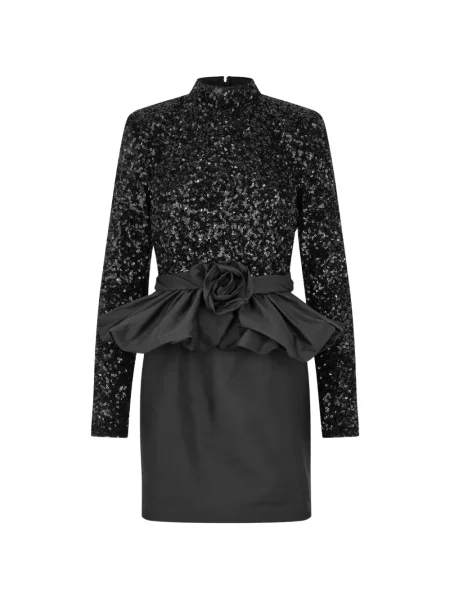 Rochie mini Rotate Birger Christensen cu paiete negru