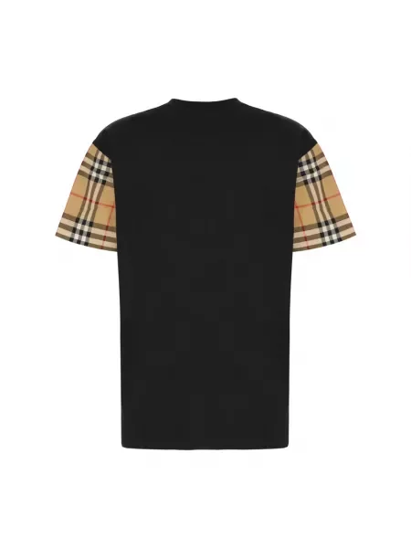Koszulka Burberry casual w kratkę czarna