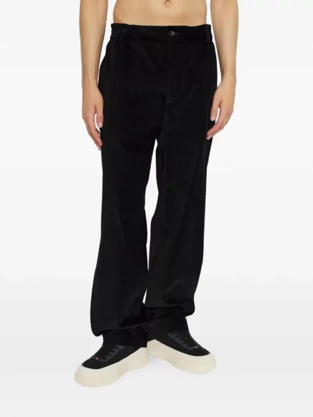 Pantaloni Moncler de catifea cord negru