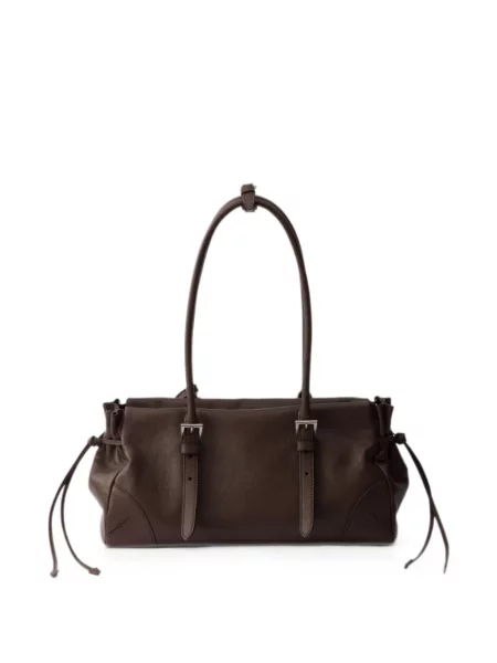 Geantă shopper Prada din piele maro