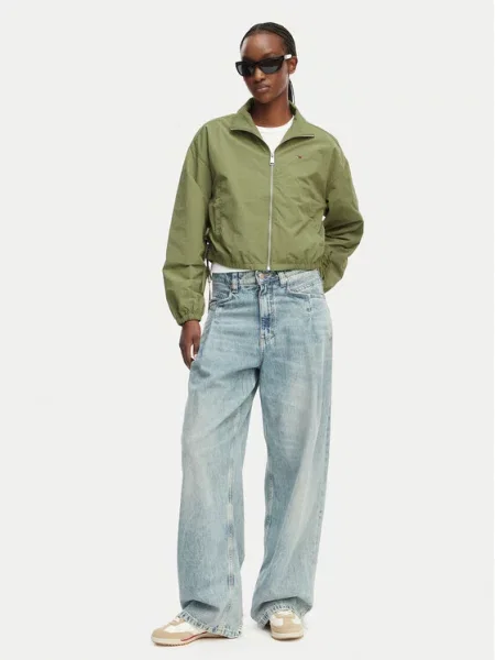 Tommy Jeans Demisezoninė striukė žalia