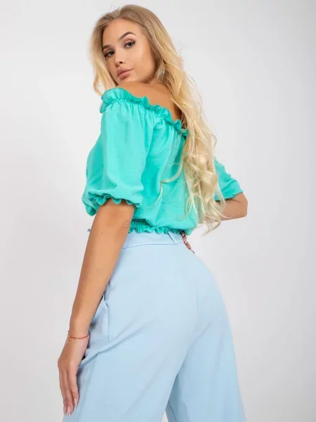 Pantaloni Fashionhunters de costum albastru