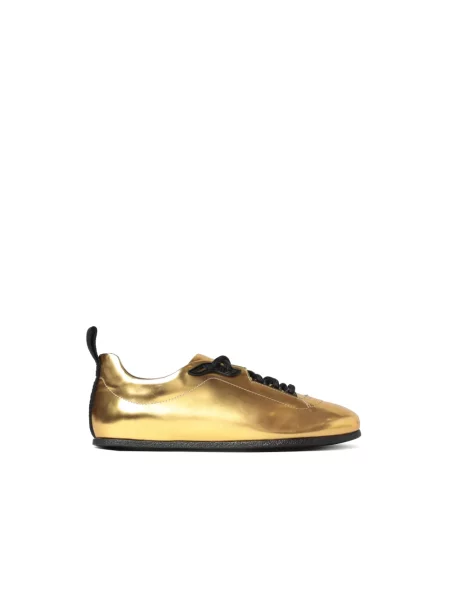 Sneakersy Moschino skórzane żółte