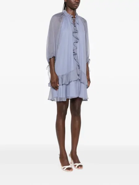 Rochie mini I Blues cu volane albastru
