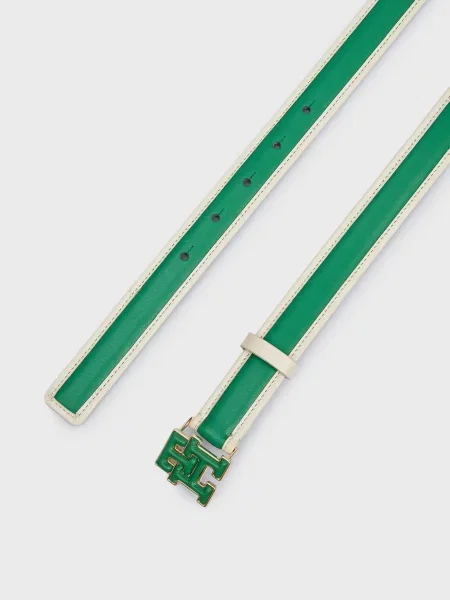 Шкіряний ремінь Tommy Hilfiger зелений