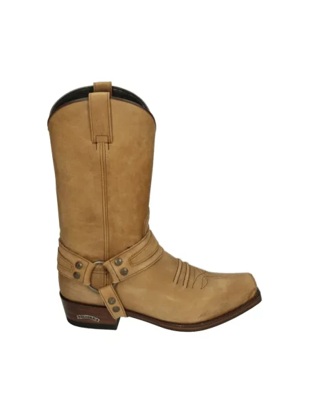 Botki Sendra skórzane brązowe