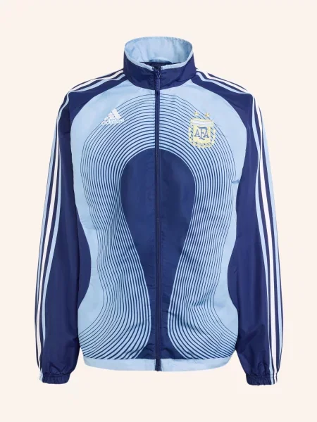Adidas Tréninková Bunda Afa Argentina 06 tmavě / zlatá / tmavě modrá