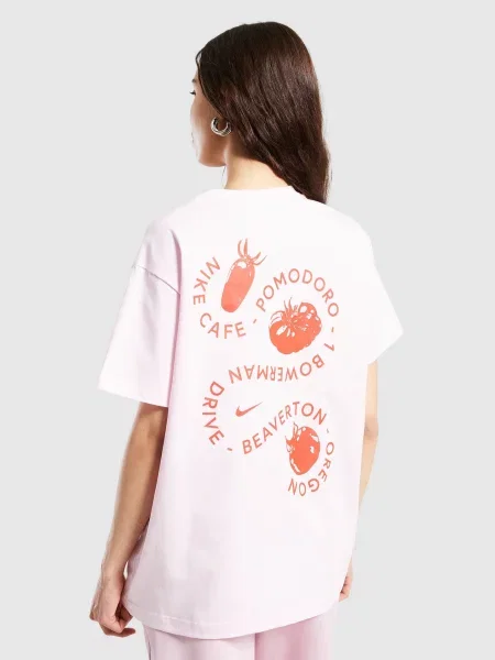 Nike T-Shirt W Nsw Clsc Bf Cafe Tomato różowa