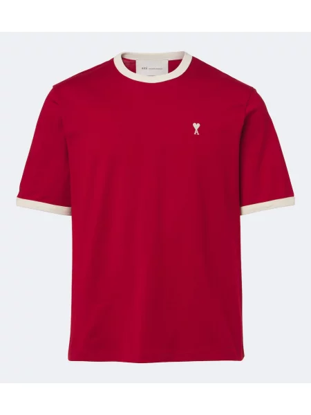 Tricou Ami Paris din jerseu roșu