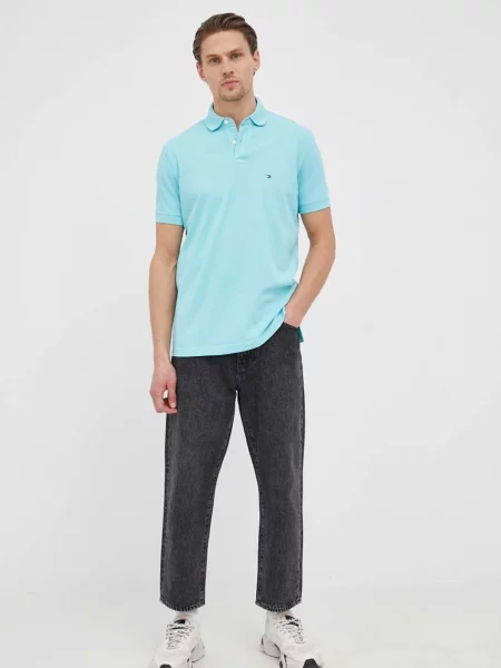 Tommy Hilfiger Polo majica Turkizna