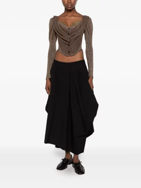 Top Vivienne Westwood drapat maro