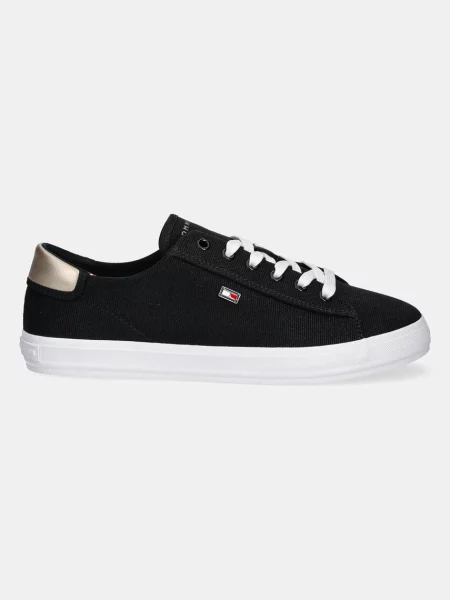 Superge Tommy Hilfiger z vezalkami s čipko črna