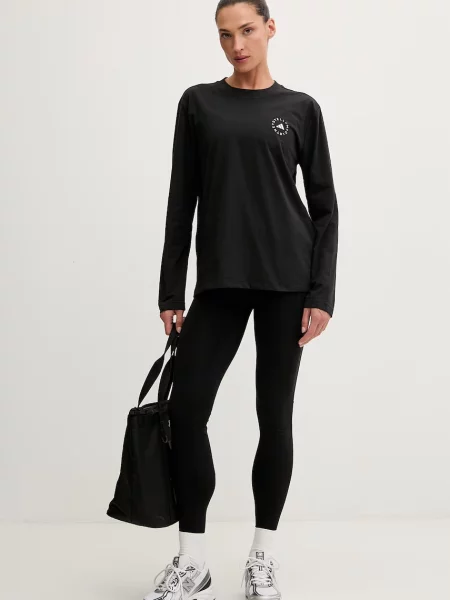 Tricou cu mânecă lungă Adidas By Stella Mccartney negru