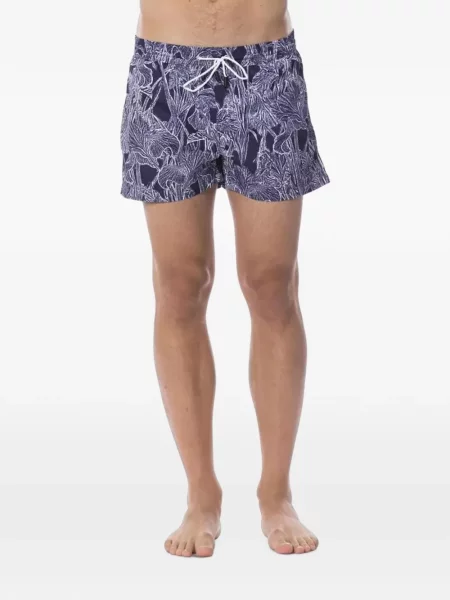 Slip de baie Roberto Cavalli cu model floral cu imagine albastru