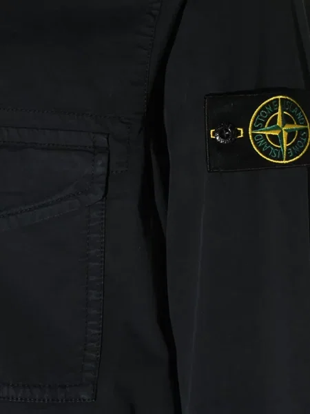 Geacă cămașă Stone Island cu strasuri negru