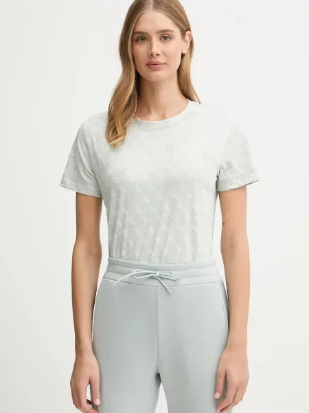 Тениска Guess RHOMBUS дамска зелено