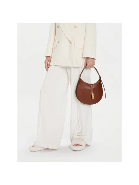 Torebka hobo Polo Ralph Lauren brązowa