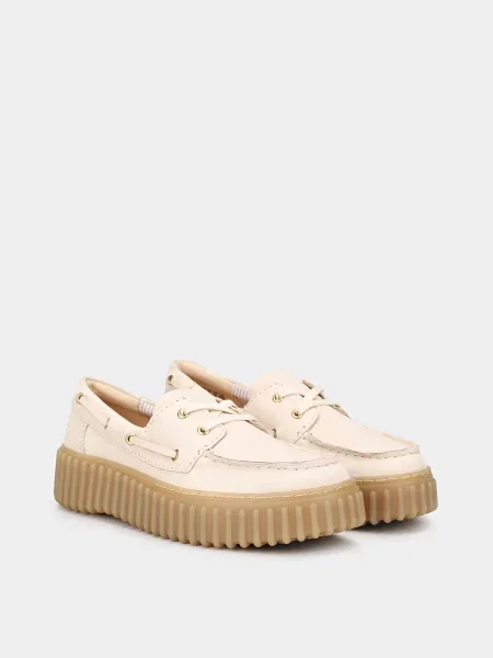 Ботинки Clarks из нубука бежевые