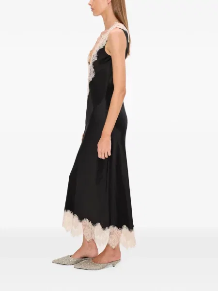 Rochie midi Simon Miller din dantelă negru