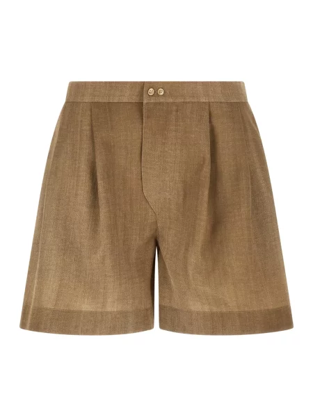 Szorty jeansowe Ermanno Scervino beżowe