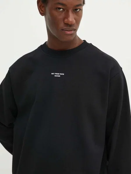 Mikina Drôle de Monsieur Le Sweatshirt Slogan Cl s potiskem černá