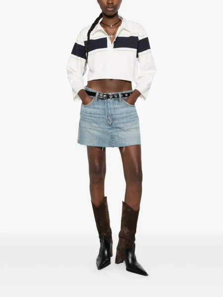 Fustă din denim Re/done albastru
