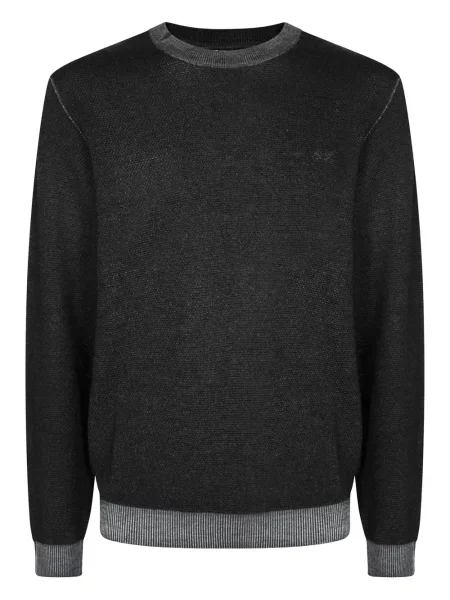 Pulover Sun68 cu decolteu rotund negru