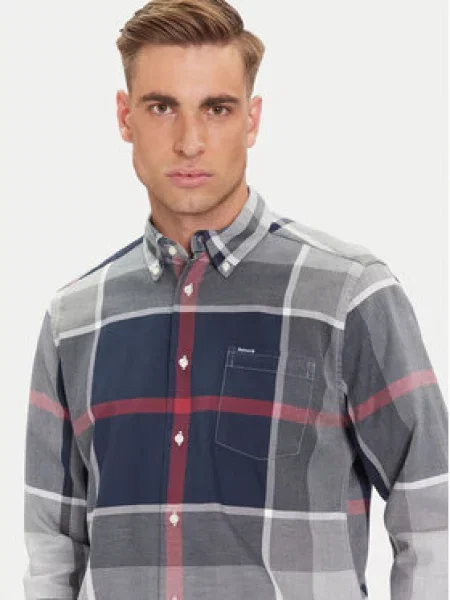 Barbour košulja za muškarce od pamuka DUNOON siva