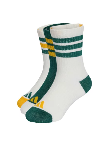ADIDAS PERFORMANCE Sportske čarape Kids Cushioned Crew 3 Pair Pack žuta / kraljevski zelena bijela