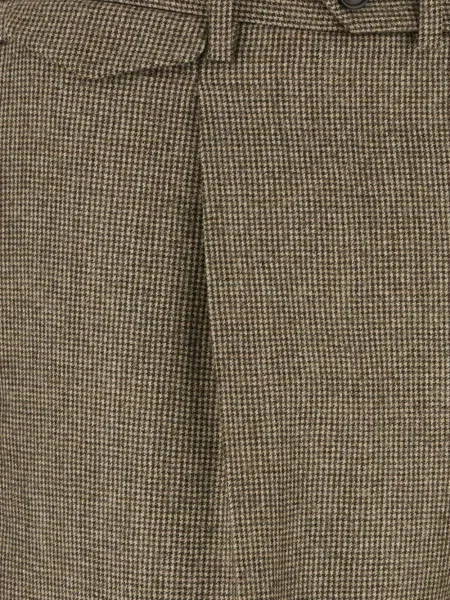 Pantaloni Tagliatore cu model pepito maro