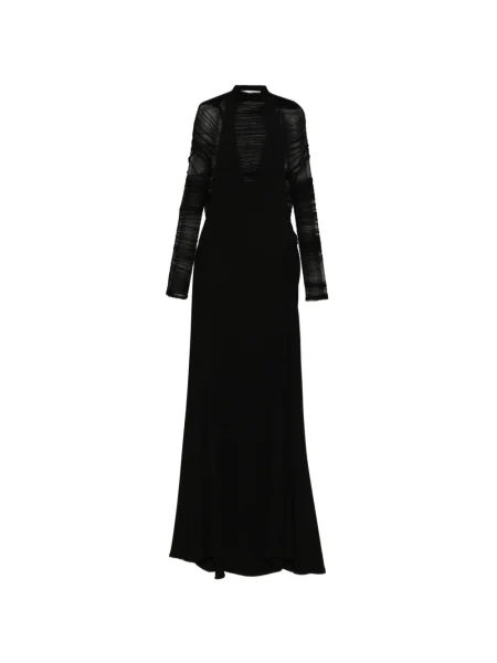 Lung rochie midi Christopher Esber cu volane negru