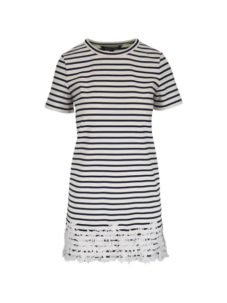 Rochie mini Veronica Beard cu dungi din dantelă de costum