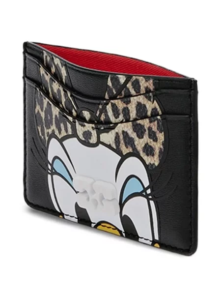 Portofel Ganni cu imagine cu model leopard negru
