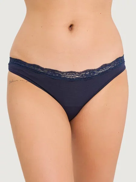 Женские трусики слип с низкой посадкой сині