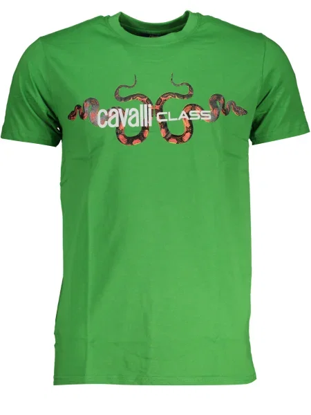 Tricou Cavalli Class scurt verde