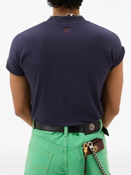 Tricou Versace din jerseu albastru
