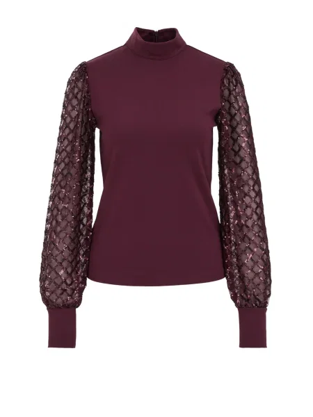 WE Fashion Tricou burgundy / vin roșu