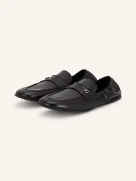 Dolce & Gabbana Loafersy schwarz czarne
