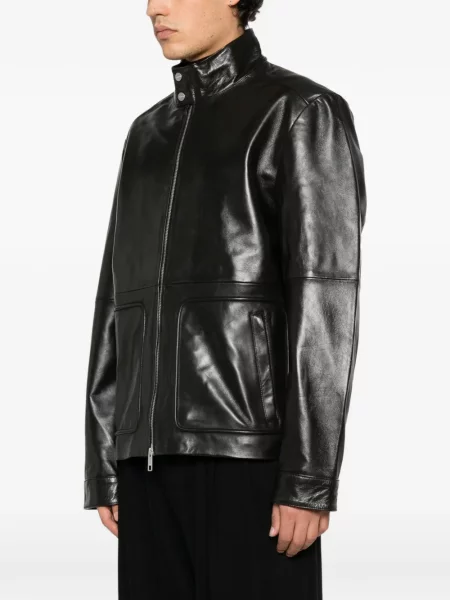 Odinė striukė Calvin Klein juoda