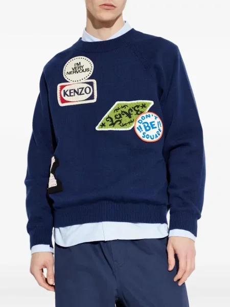 Pulover Kenzo lung albastru