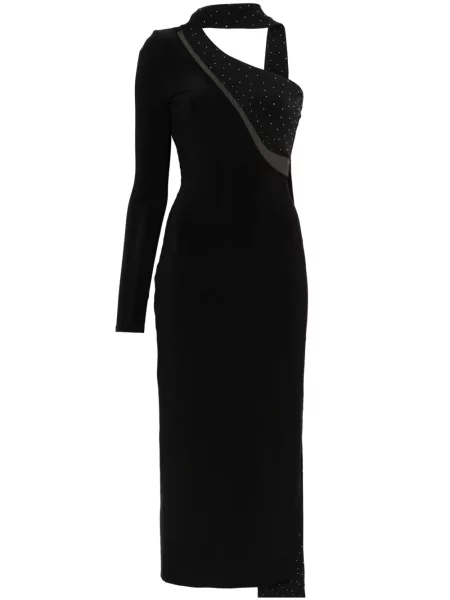 Rochie maxi Nissa de cristal de costum negru